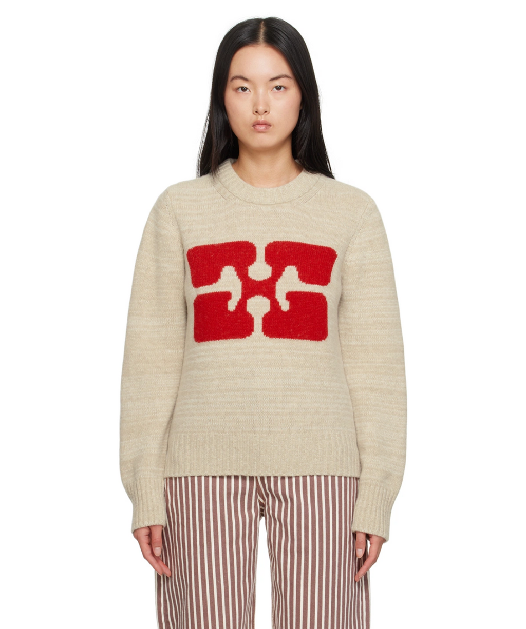 JACQUARD WOOL-BLEND JUMPER