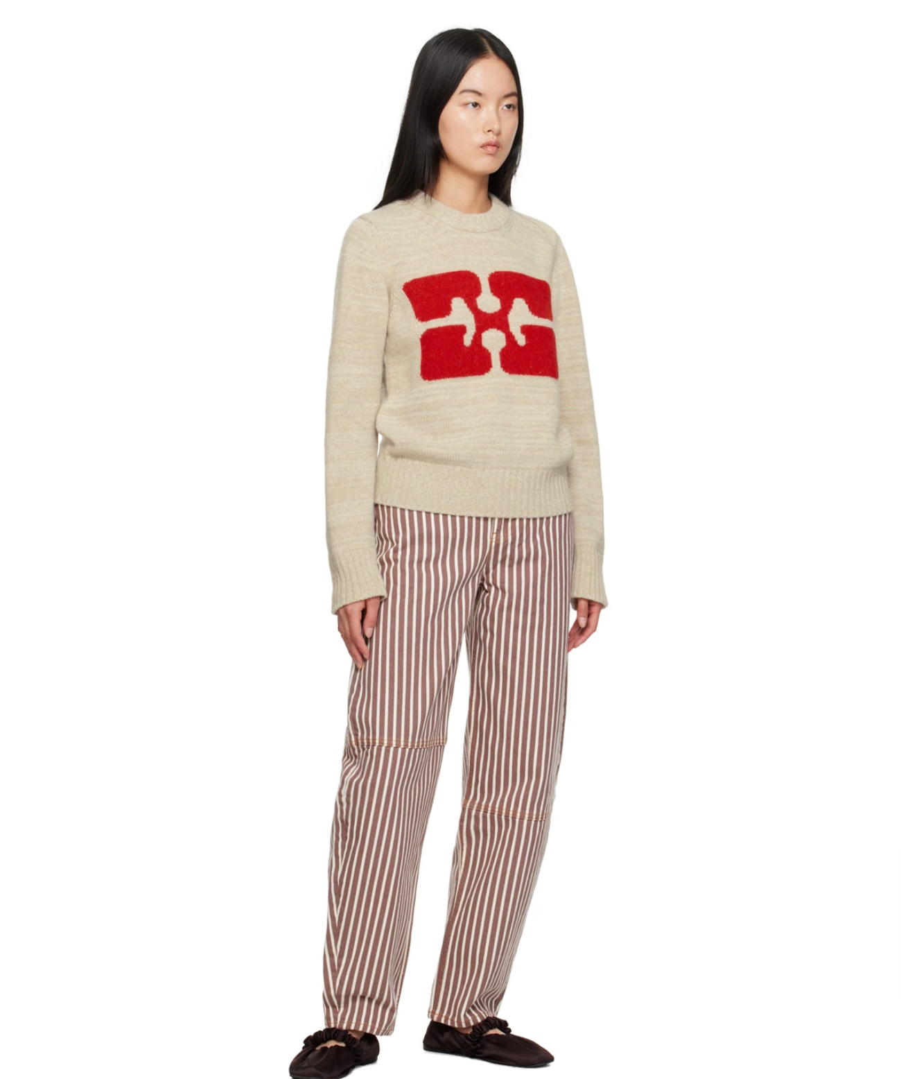 JACQUARD WOOL-BLEND JUMPER