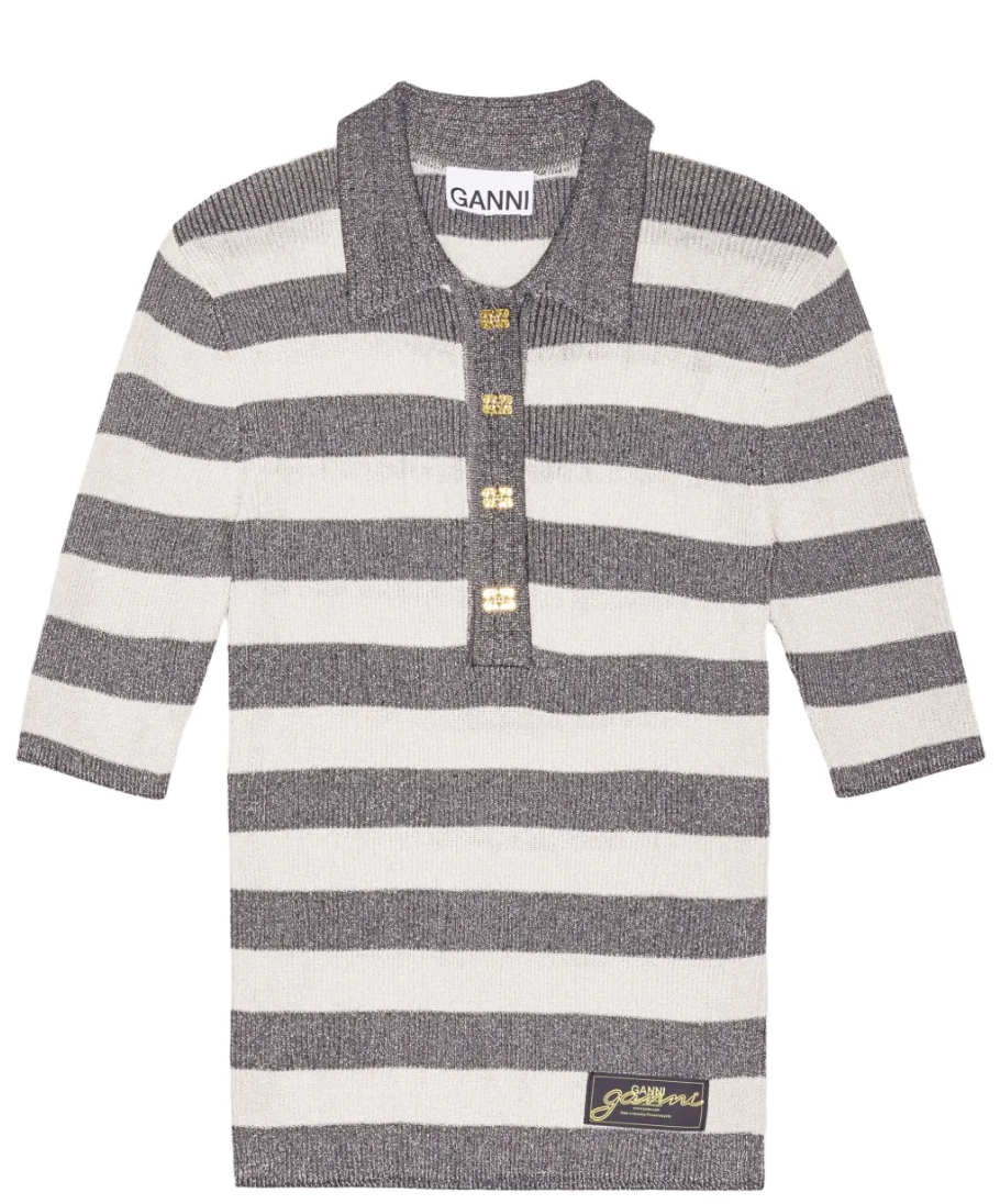 GREY STRIPED TOP