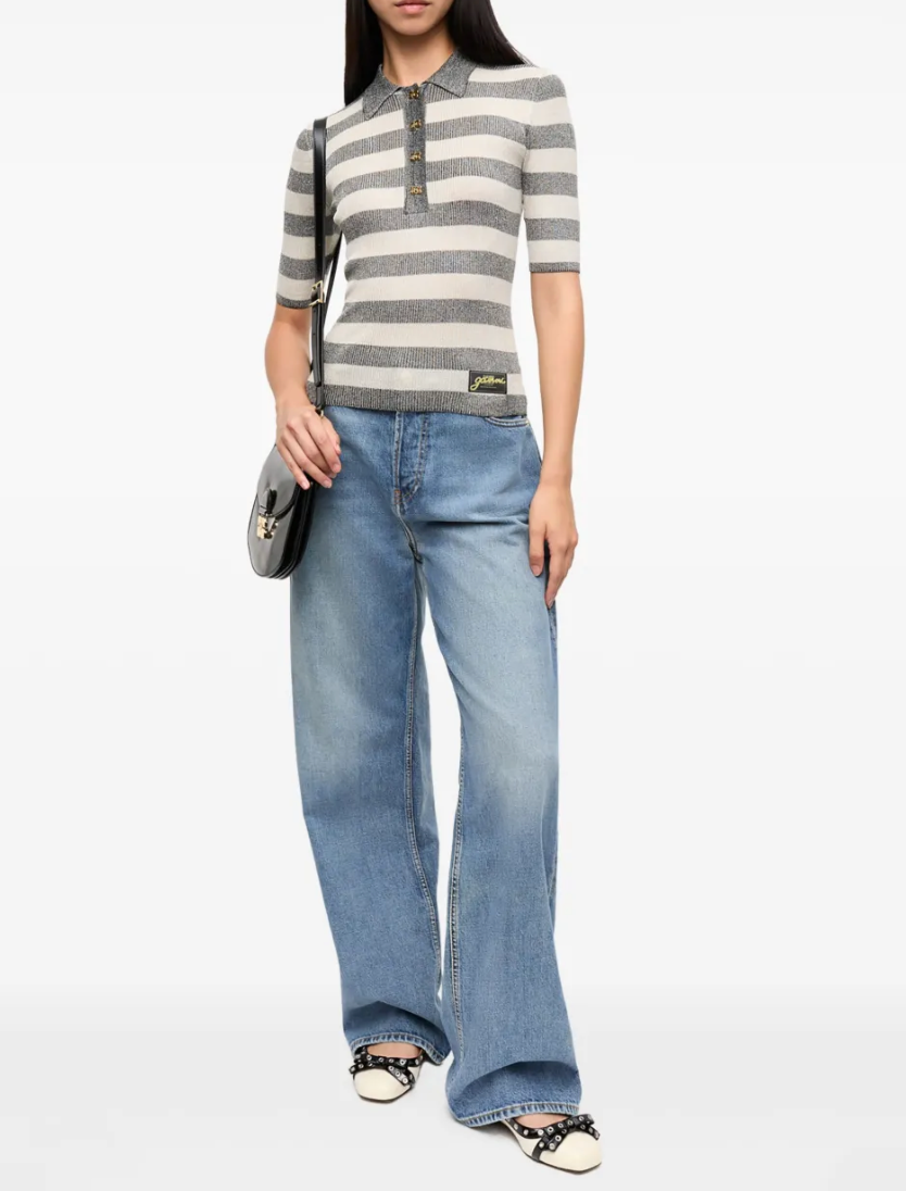 GREY STRIPED TOP