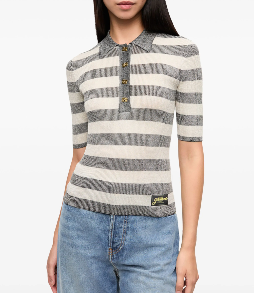 GREY STRIPED TOP