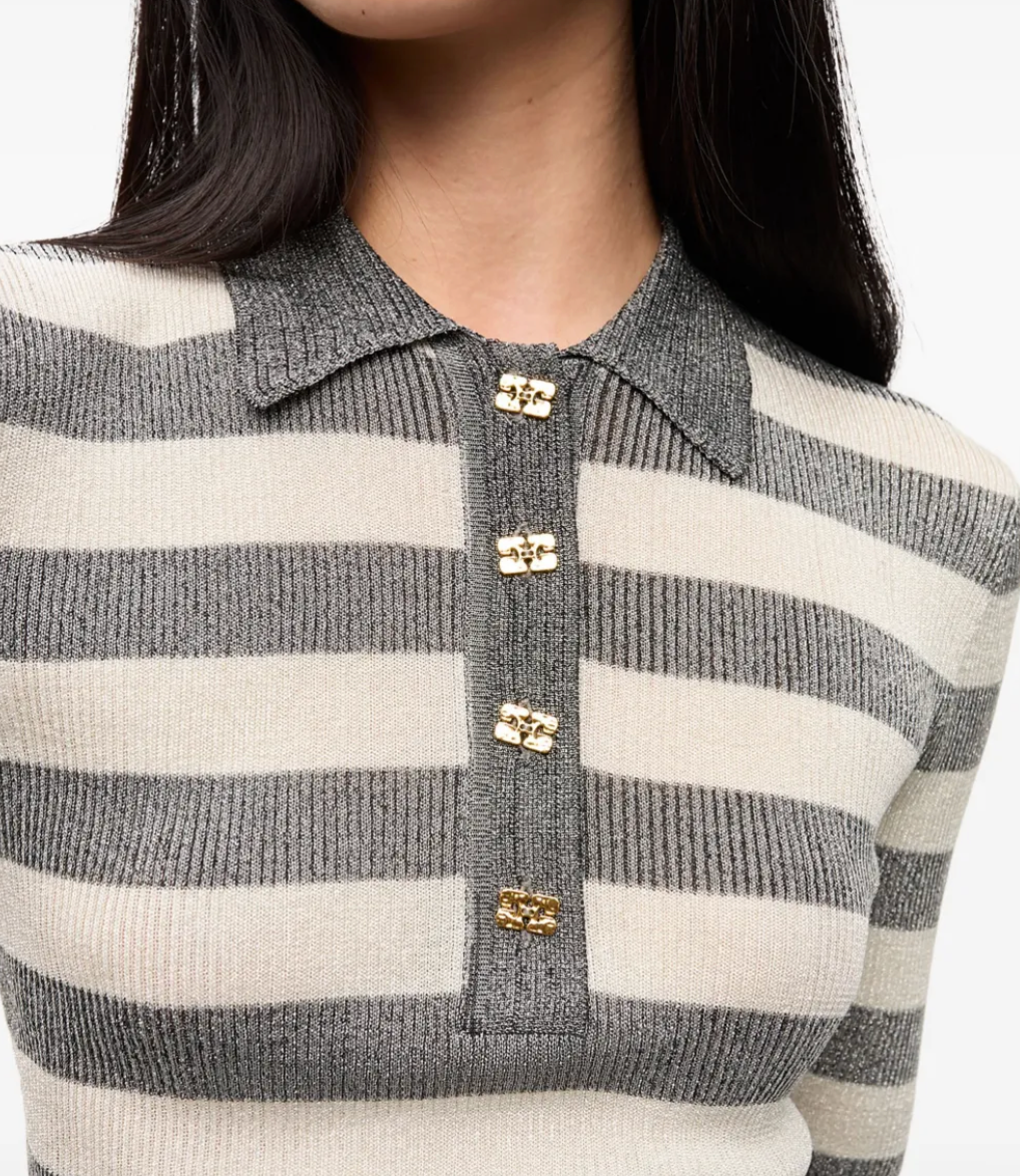 GREY STRIPED TOP