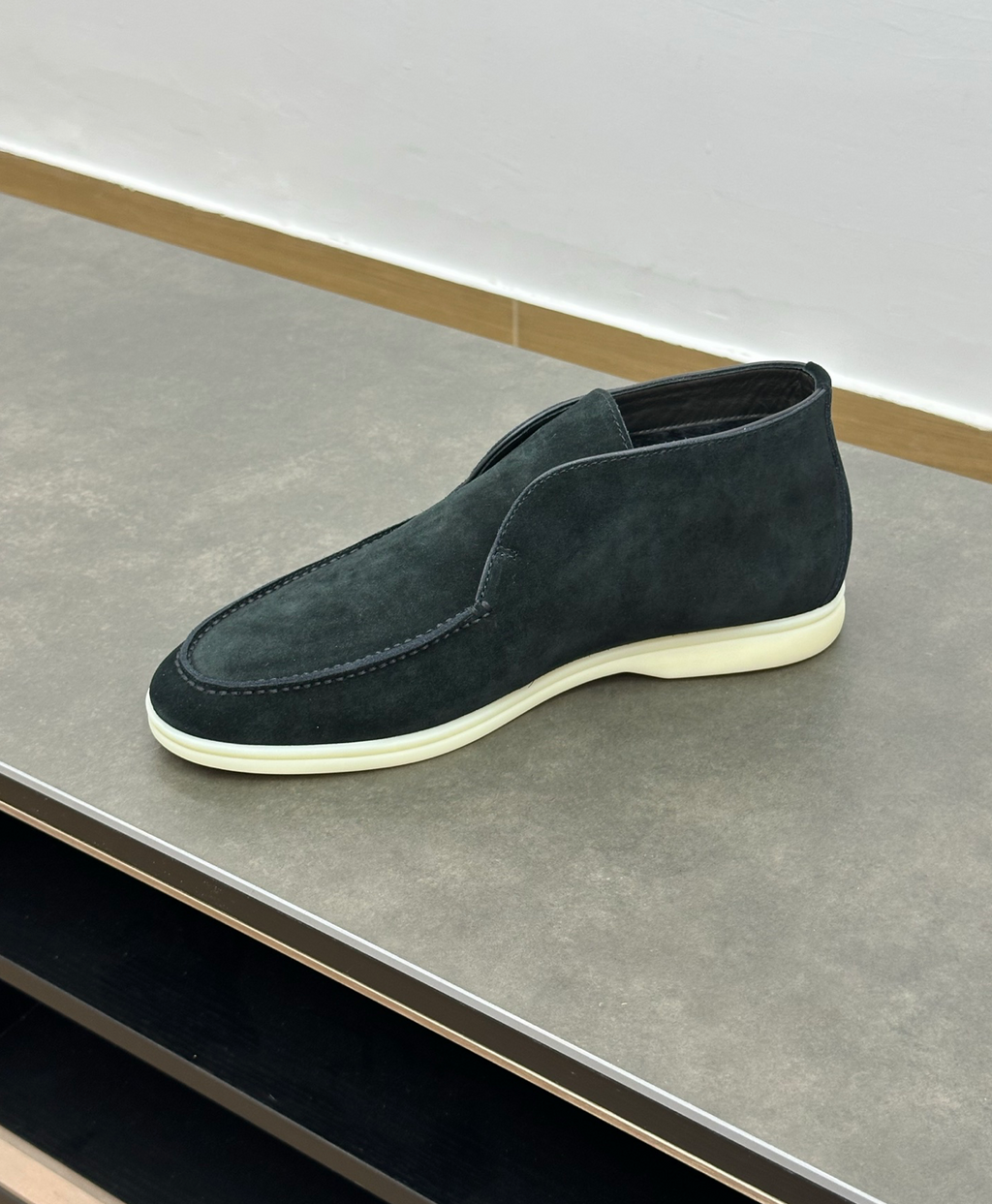 Open Walk Ankle Boot Black Suede
