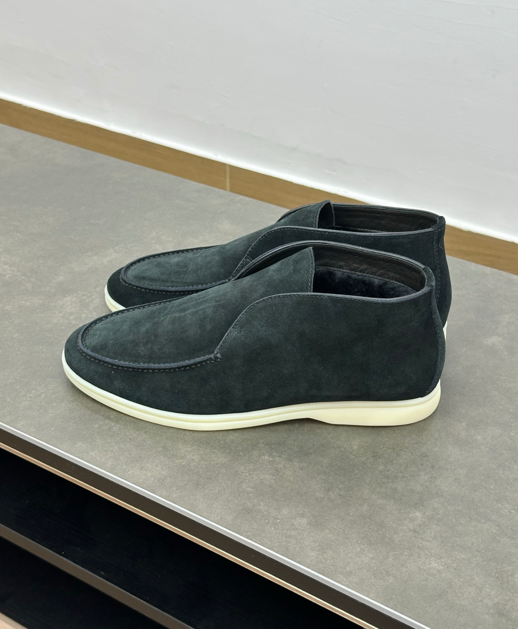 Open Walk Ankle Boot Black Suede