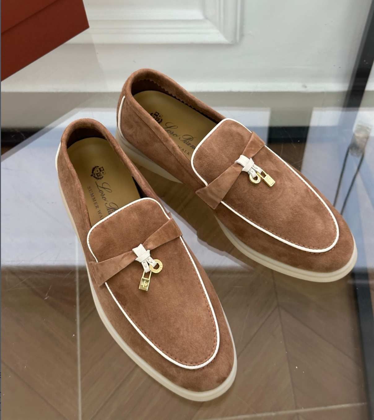 Moccassins Mole Brown Suede Summer Charms Walk