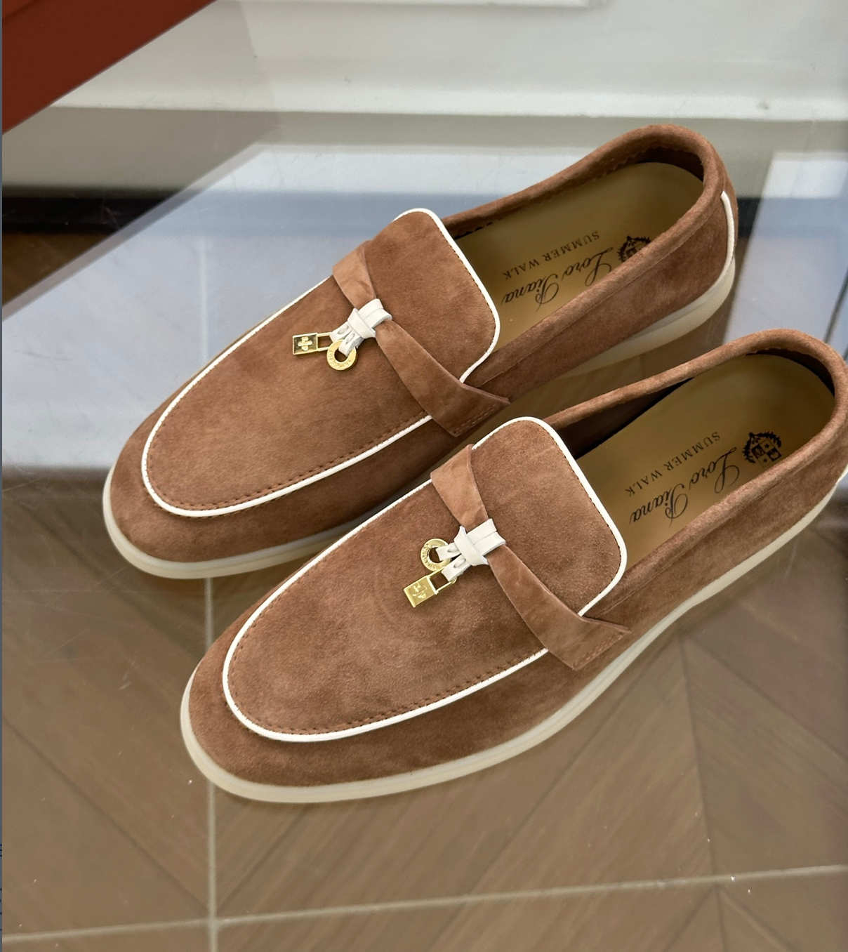 Moccassins Mole Brown Suede Summer Charms Walk