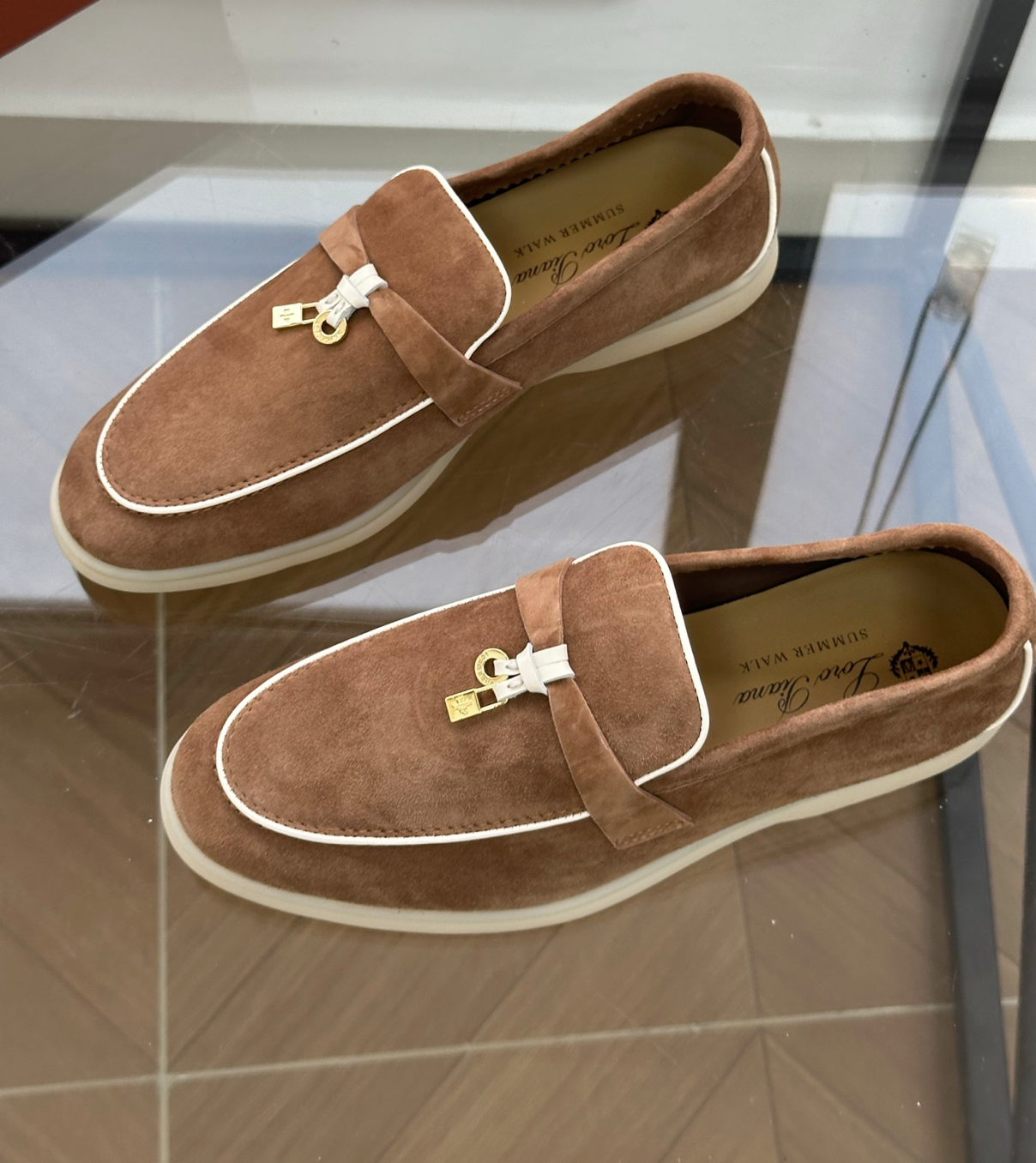 Moccassins Mole Brown Suede Summer Charms Walk