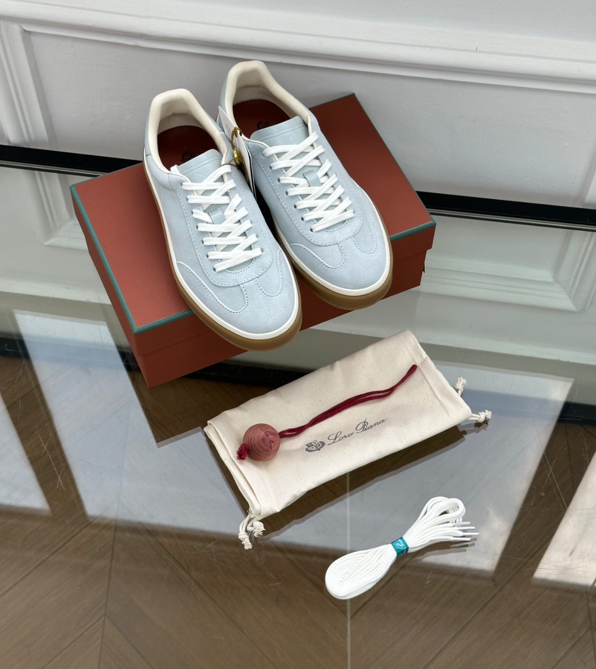 Tennis Walk Light Blue Sneaker Calfskin