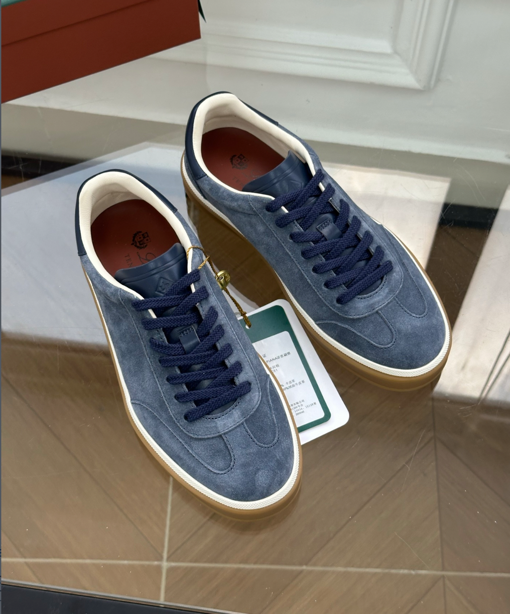 Tennis Walk Blue Sneaker Calfskin