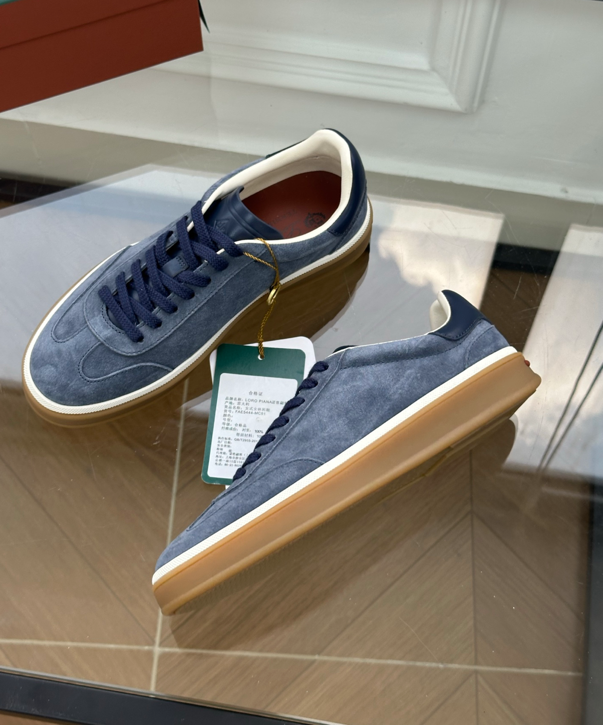 Tennis Walk Blue Sneaker Calfskin