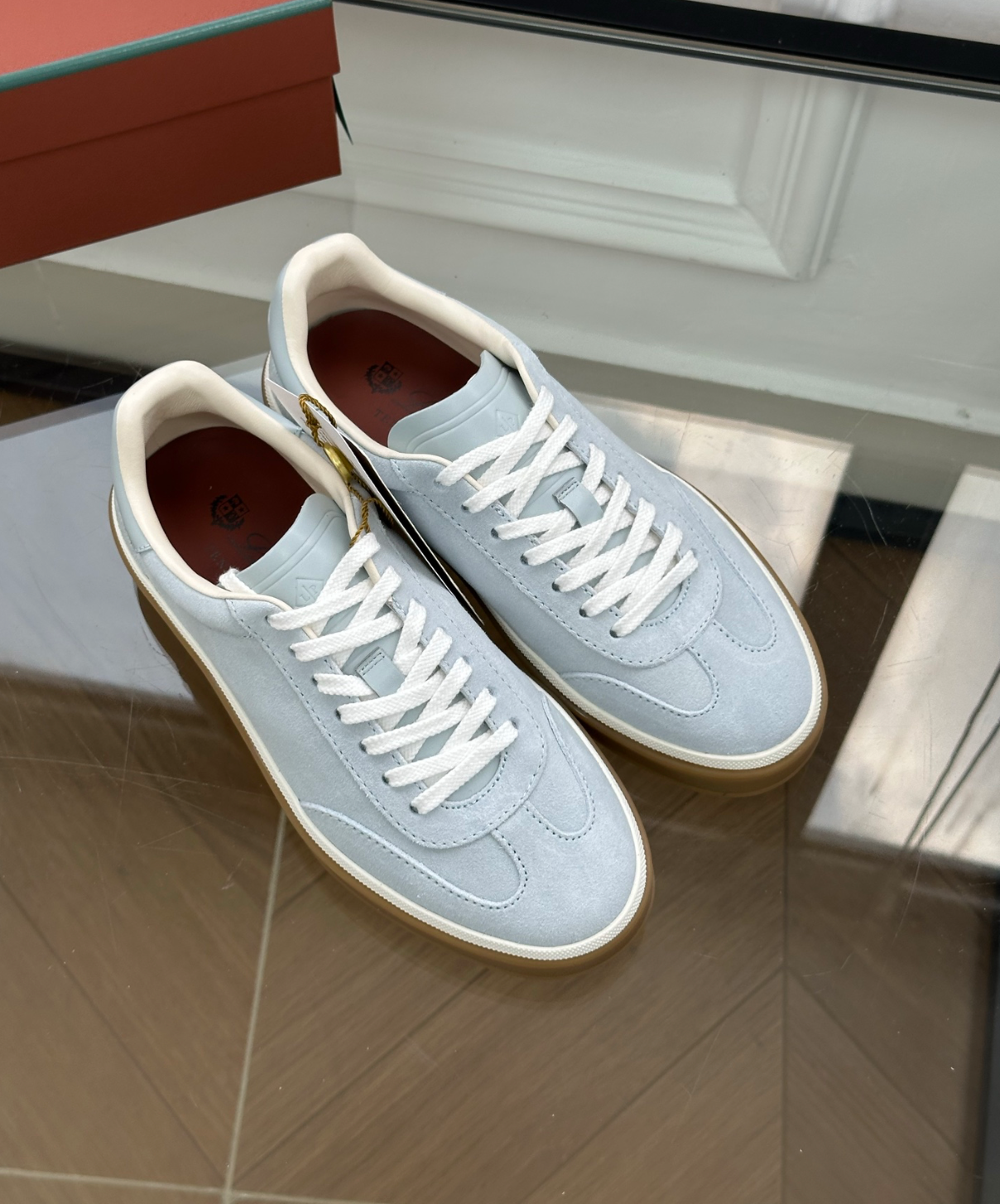 Tennis Walk Light Blue Sneaker Calfskin
