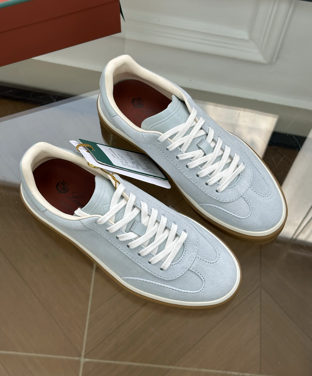 Tennis Walk Light Blue Sneaker Calfskin