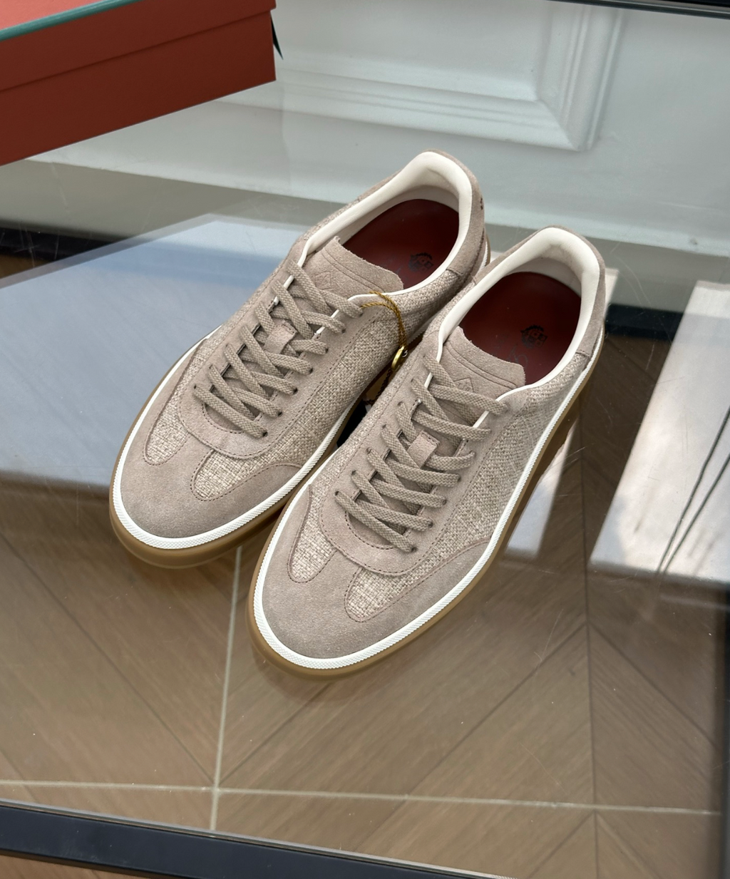 Tennis Walk Beige Sneaker Calfskin