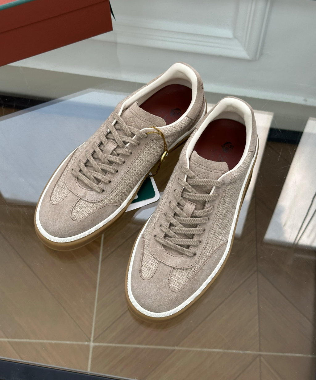 Tennis Walk Beige Sneaker Calfskin