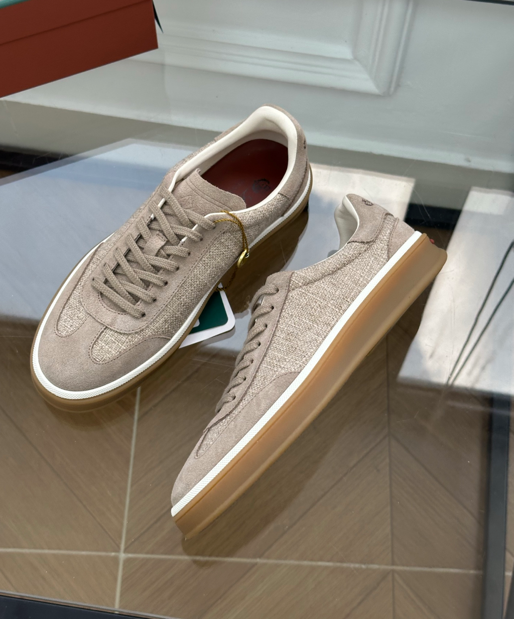 Tennis Walk Beige Sneaker Calfskin