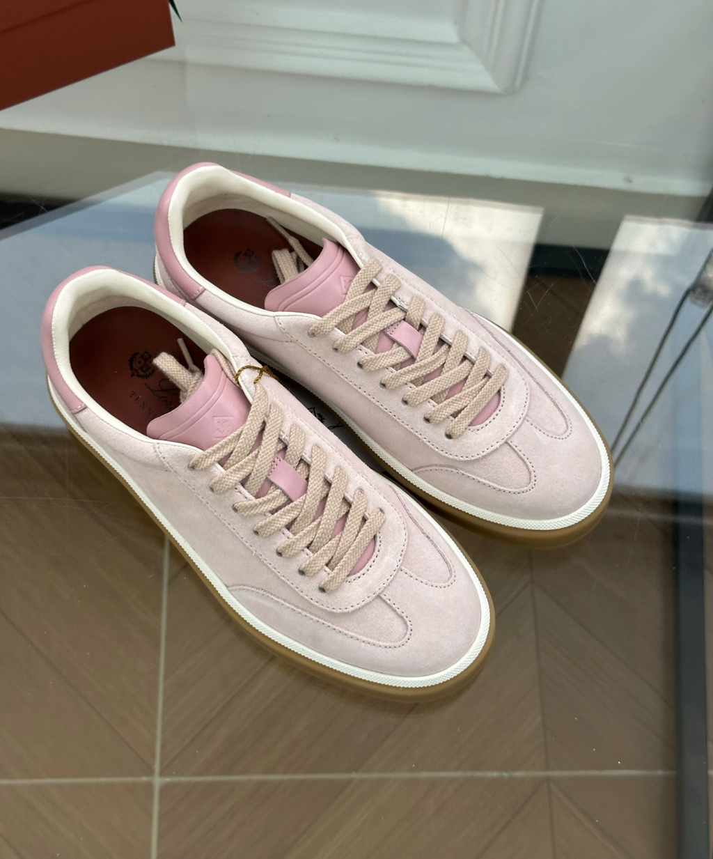 Tennis Walk Pink Sneaker Calfskin
