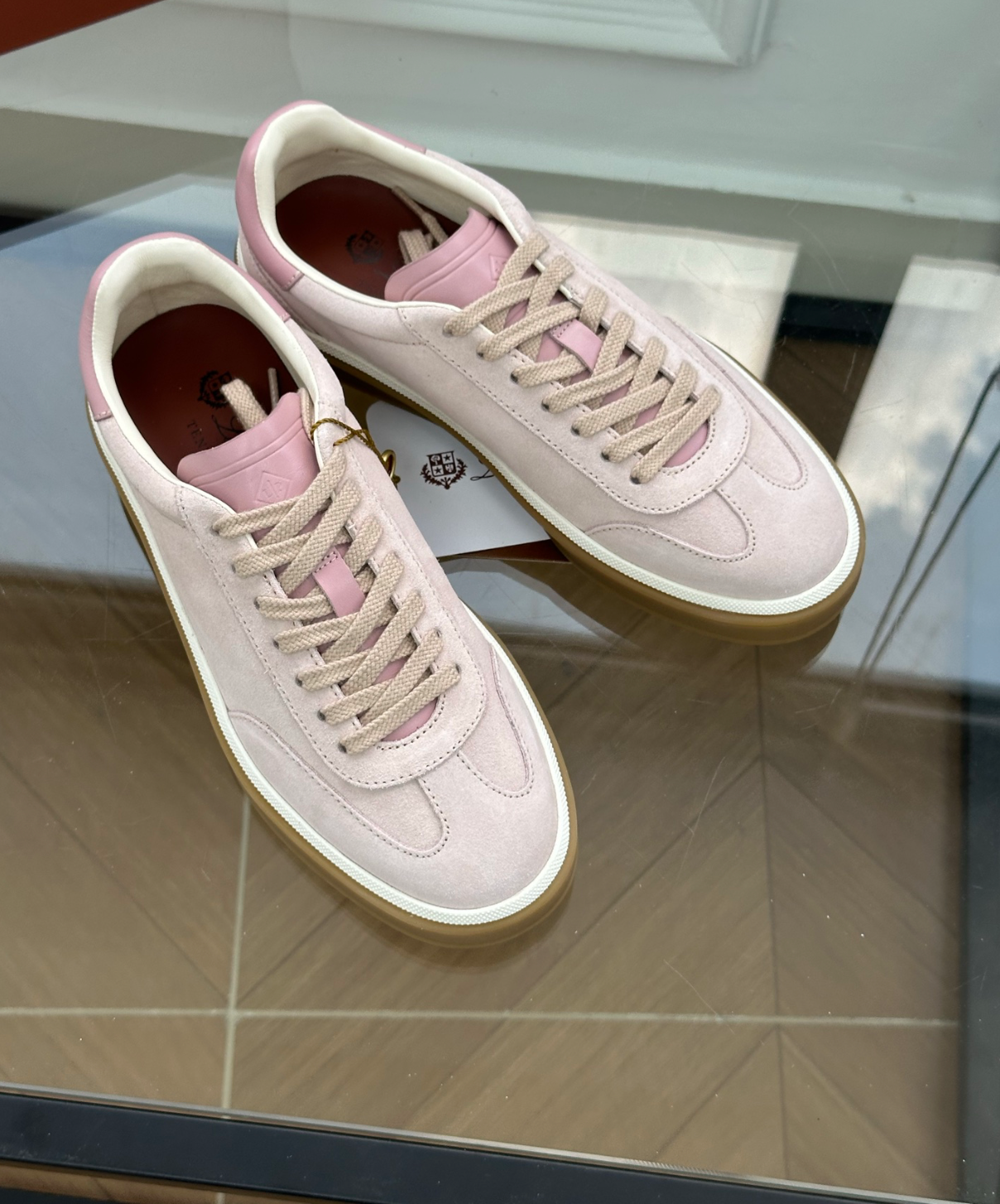 Tennis Walk Pink Sneaker Calfskin