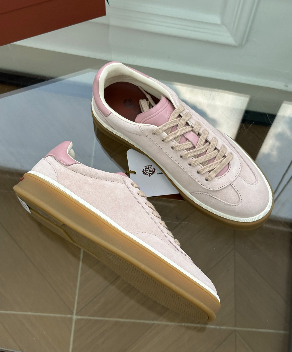Tennis Walk Pink Sneaker Calfskin