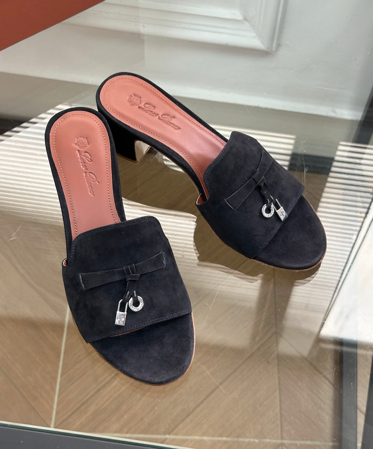 Summer Charms Sandal Black Suede Goatskin