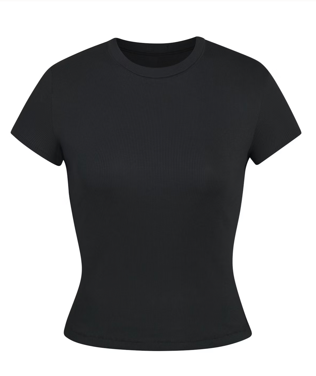 COTTON RIB T-SHIRT