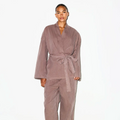 WOVEN LOUNGE OVERSIZED WRAP TOP SET