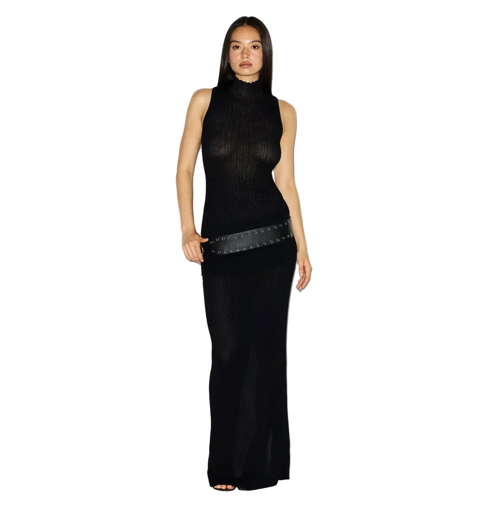 SHEER KNIT MOCK NECK TUNIC SET