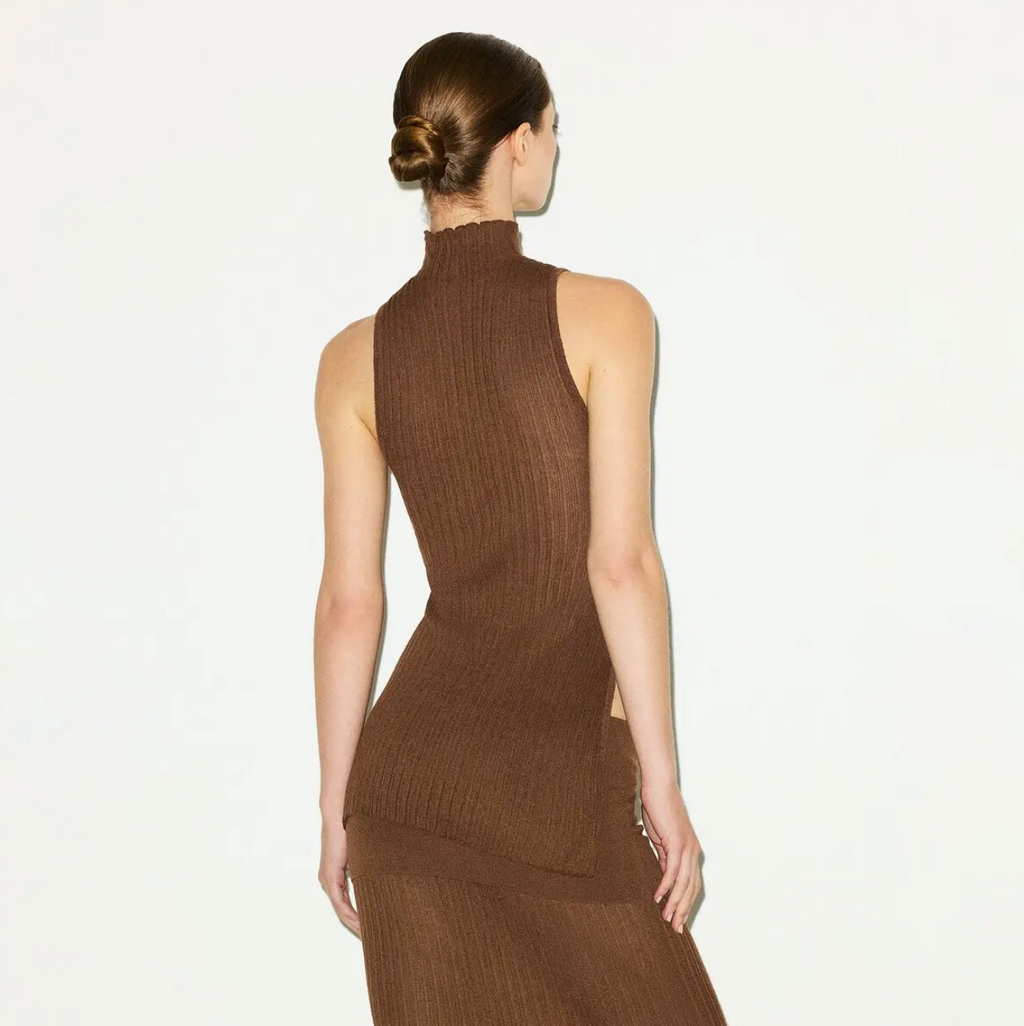 SHEER KNIT MOCK NECK TUNIC SET