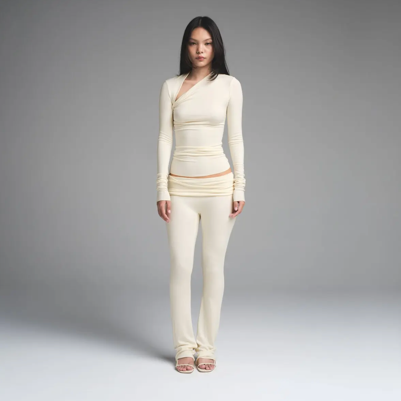 Cloud Asymmetric Long Sleeve SET