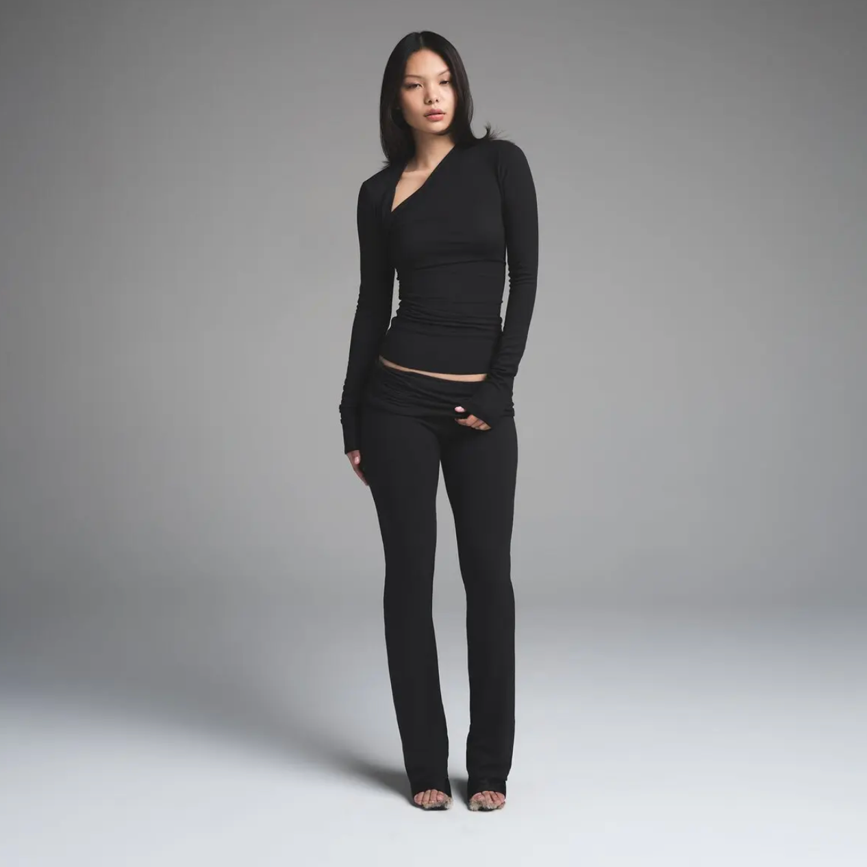 Cloud Asymmetric Long Sleeve SET