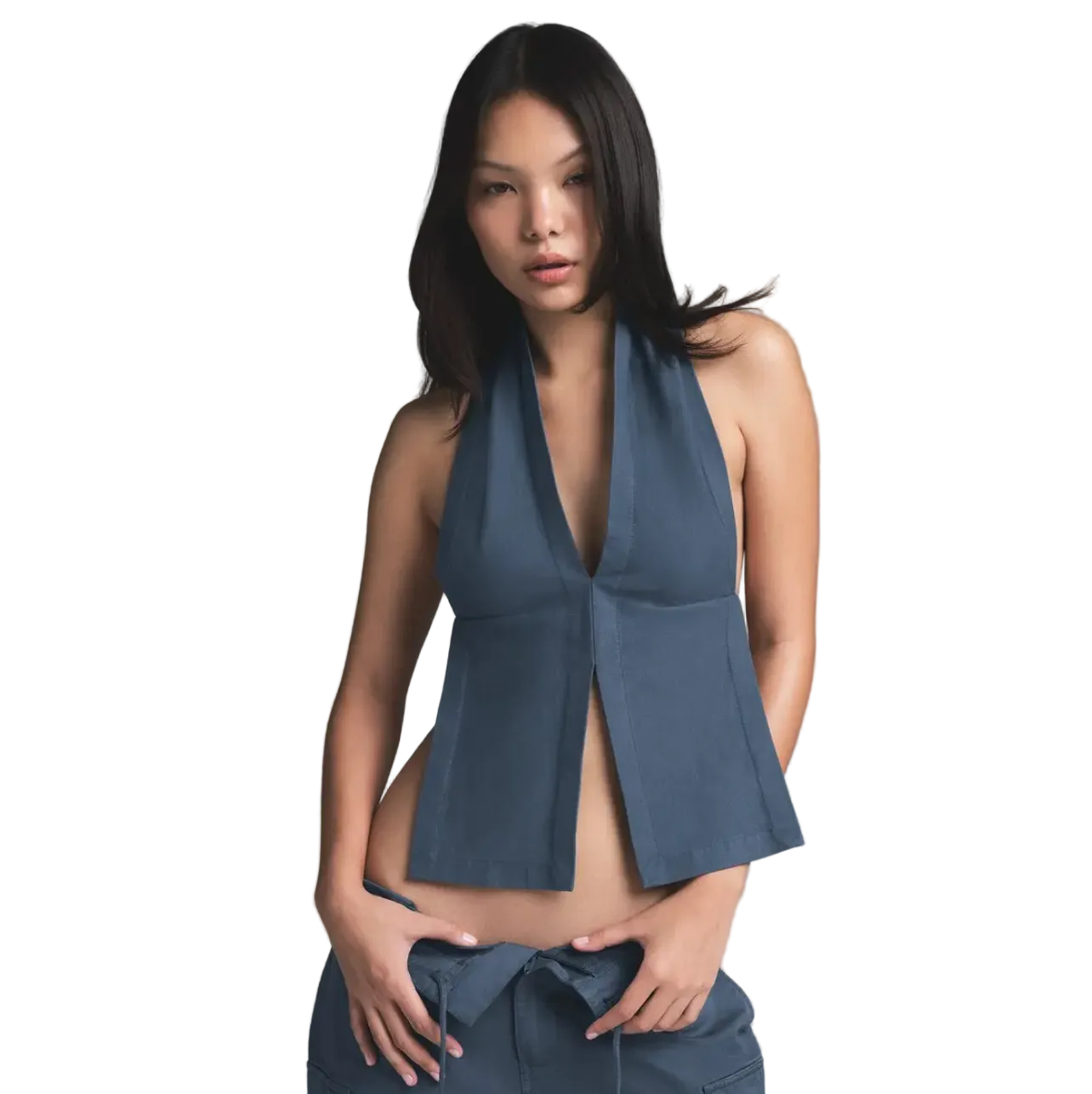 OUTDOOR HEAVY JERSEY HALTER TOP