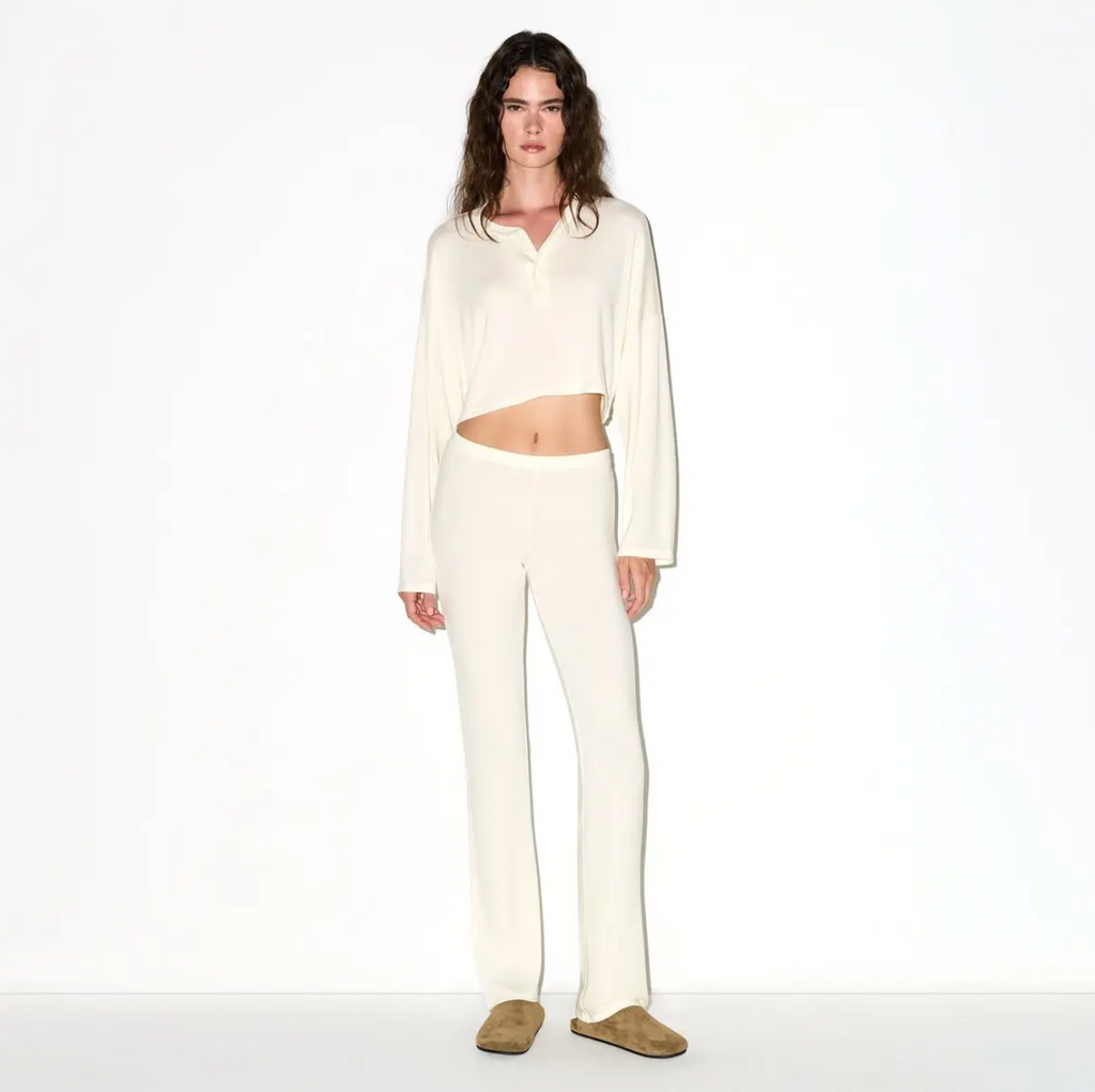 LIGHTWEIGHT MODAL CROPPED HENLEY SET