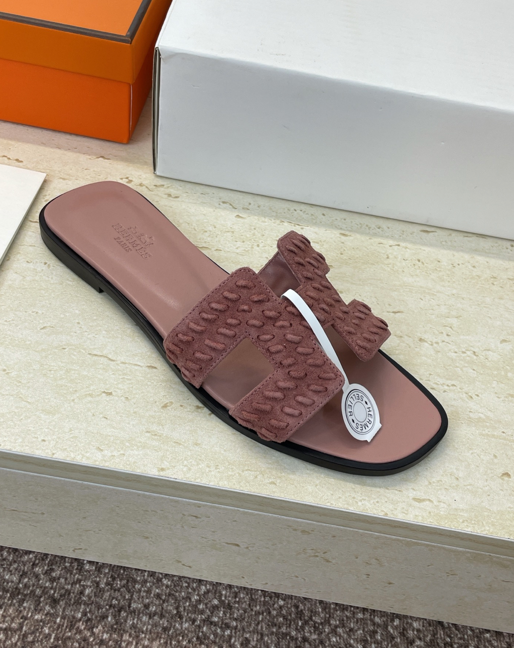 Hermès Oran Braided Goat Sandals