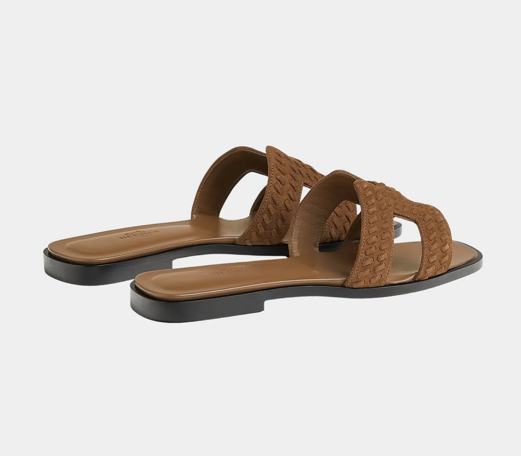 Hermès Oran Braided Goat Sandals