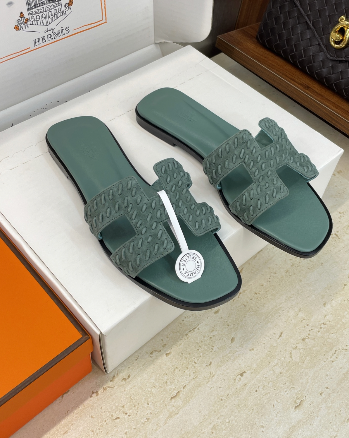 Hermès Oran Braided Goat Sandals