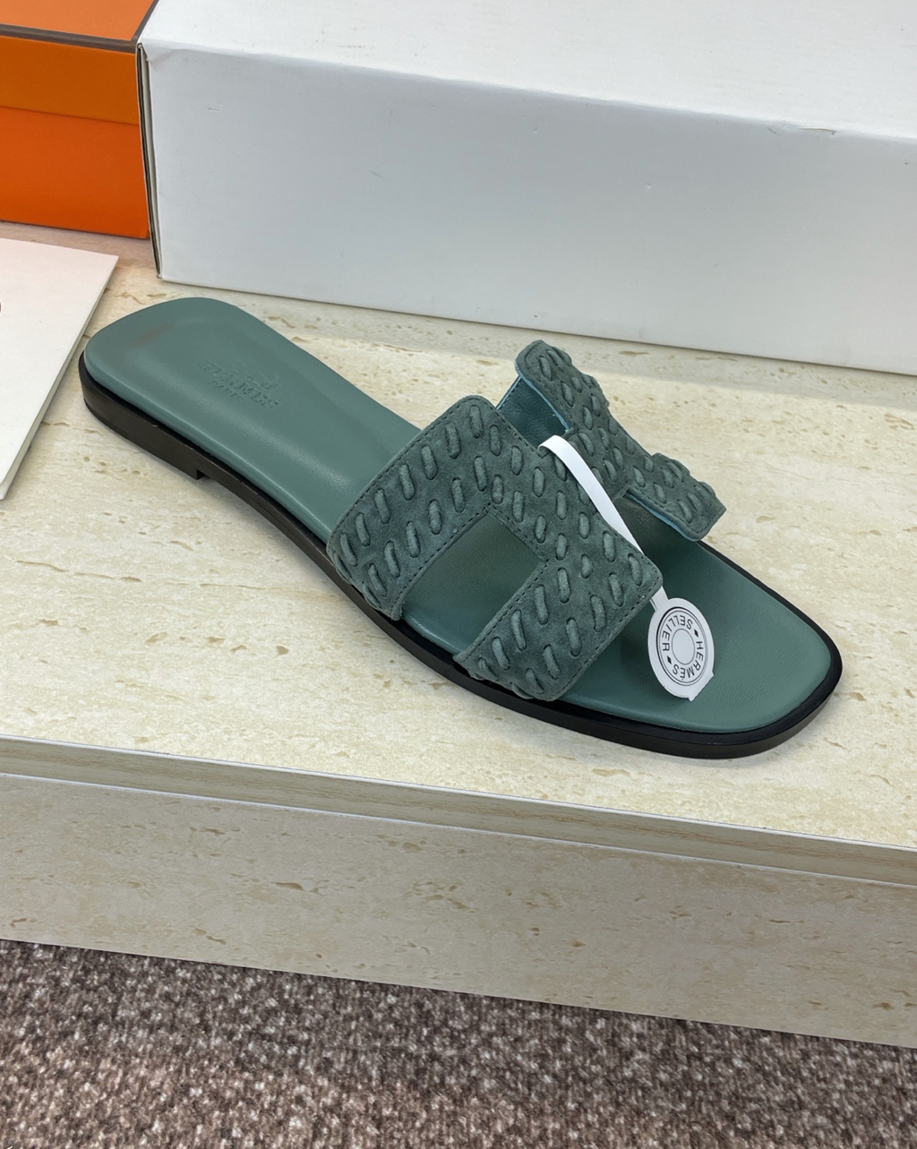 Hermès Oran Braided Goat Sandals