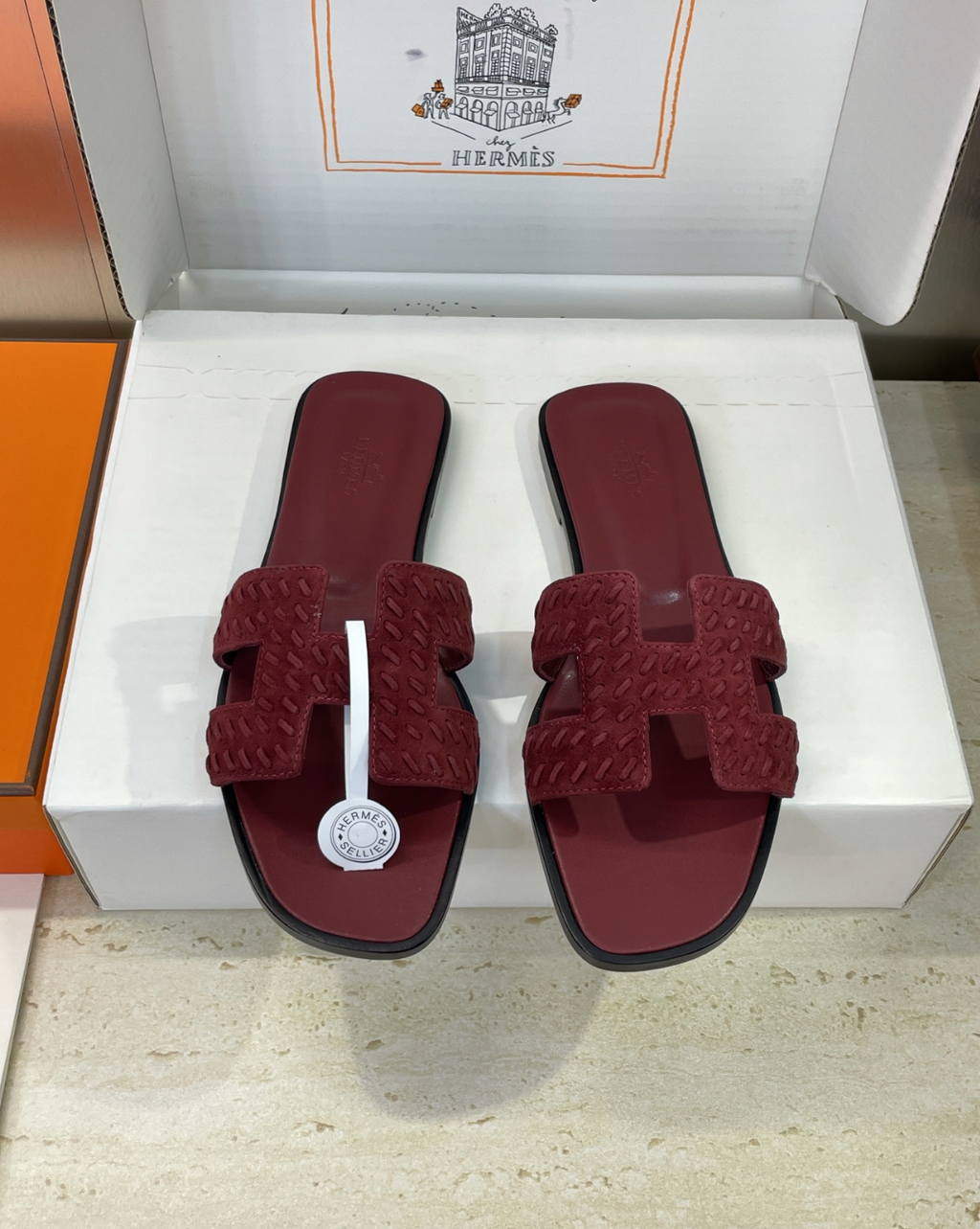Hermès Oran Braided Goat Sandals