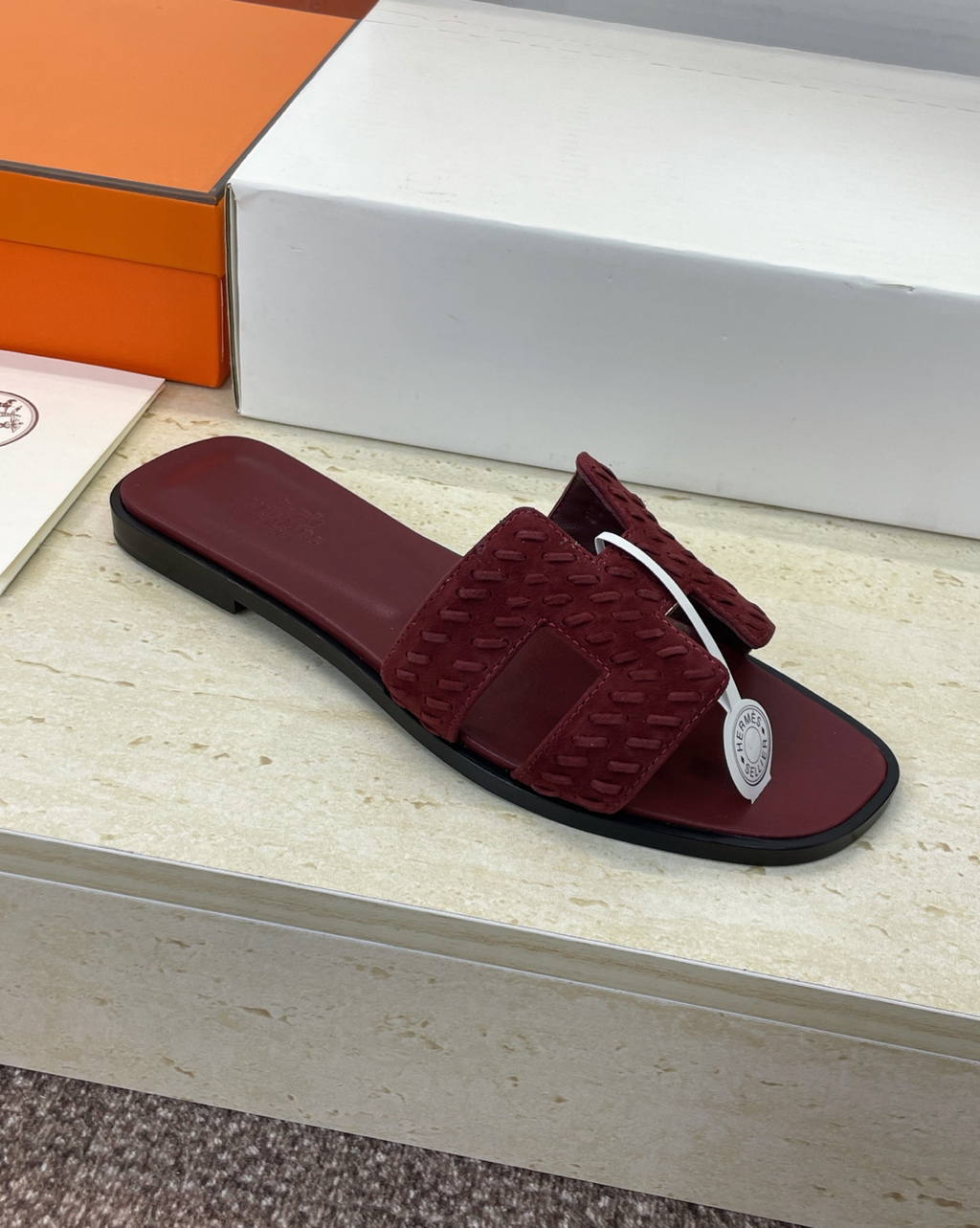 Hermès Oran Braided Goat Sandals