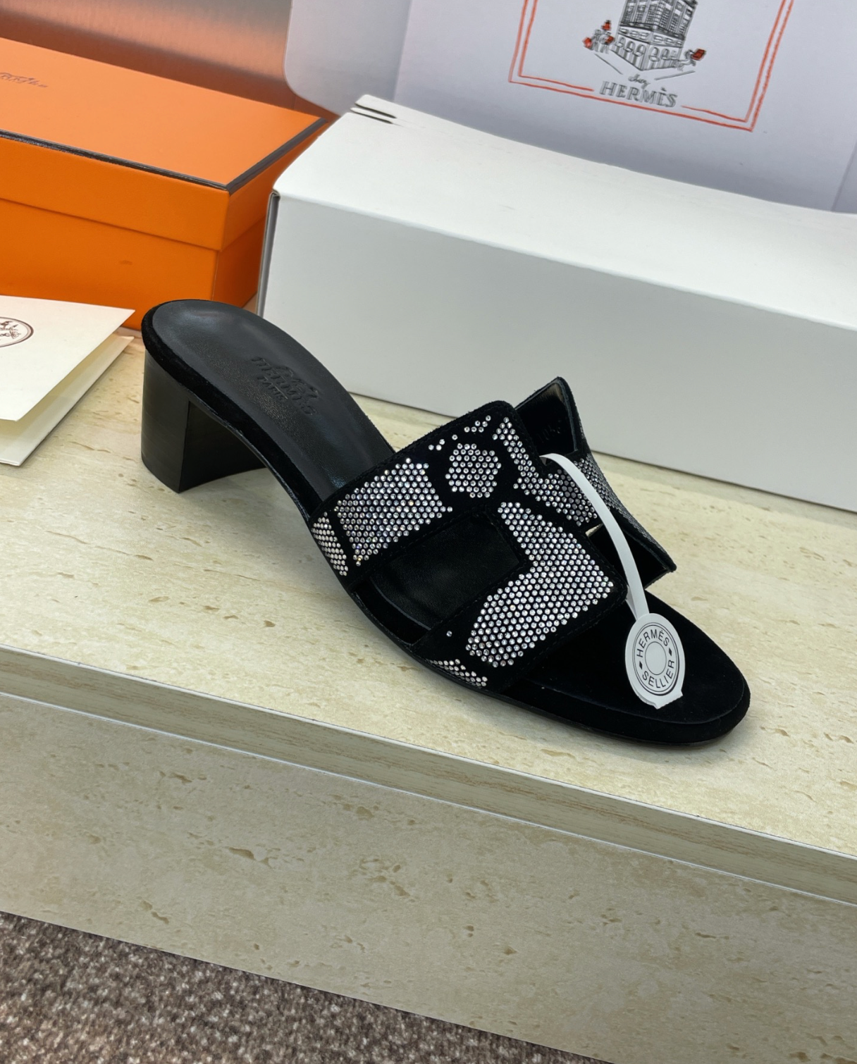 Hermes Oasis Sandals Figure Artistique Motif