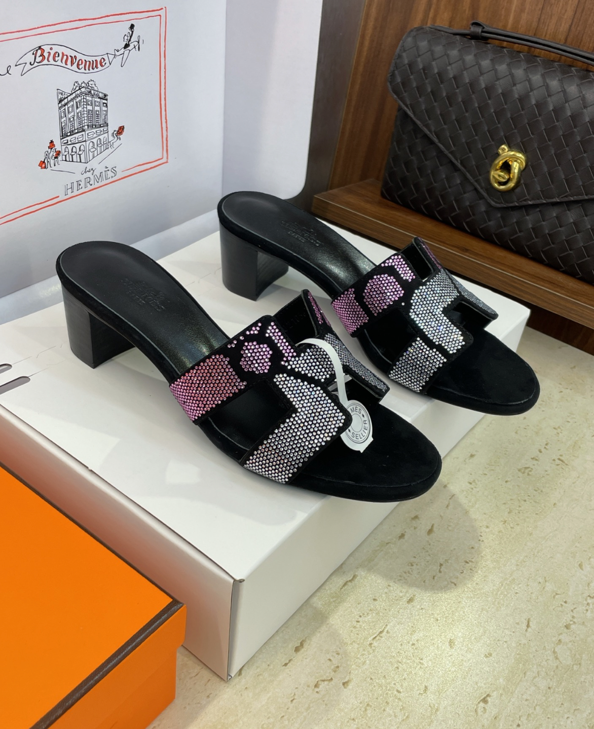 Hermes Oasis Sandals Figure Artistique Motif
