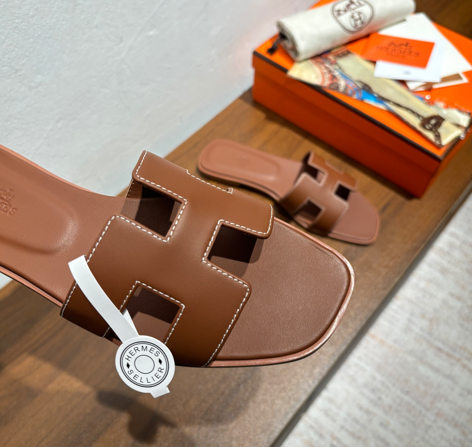 Hermès Oran Gold Sandal