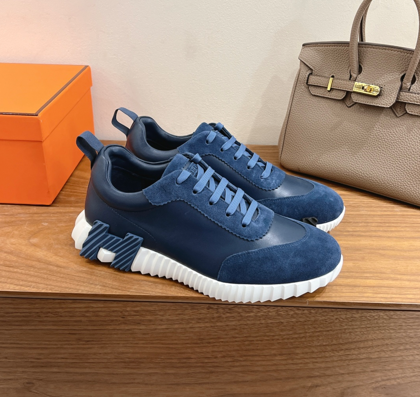 Hermès Bouncing Navy Blue Sneaker