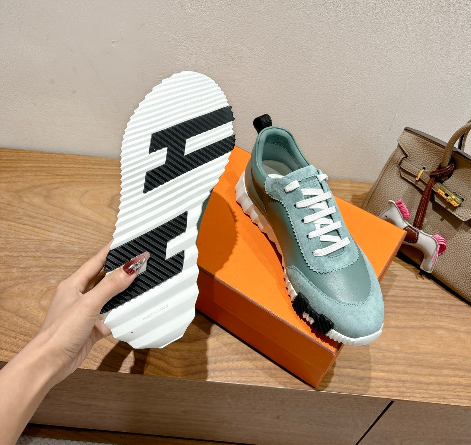 Hermès Bouncing Aqua Sneaker
