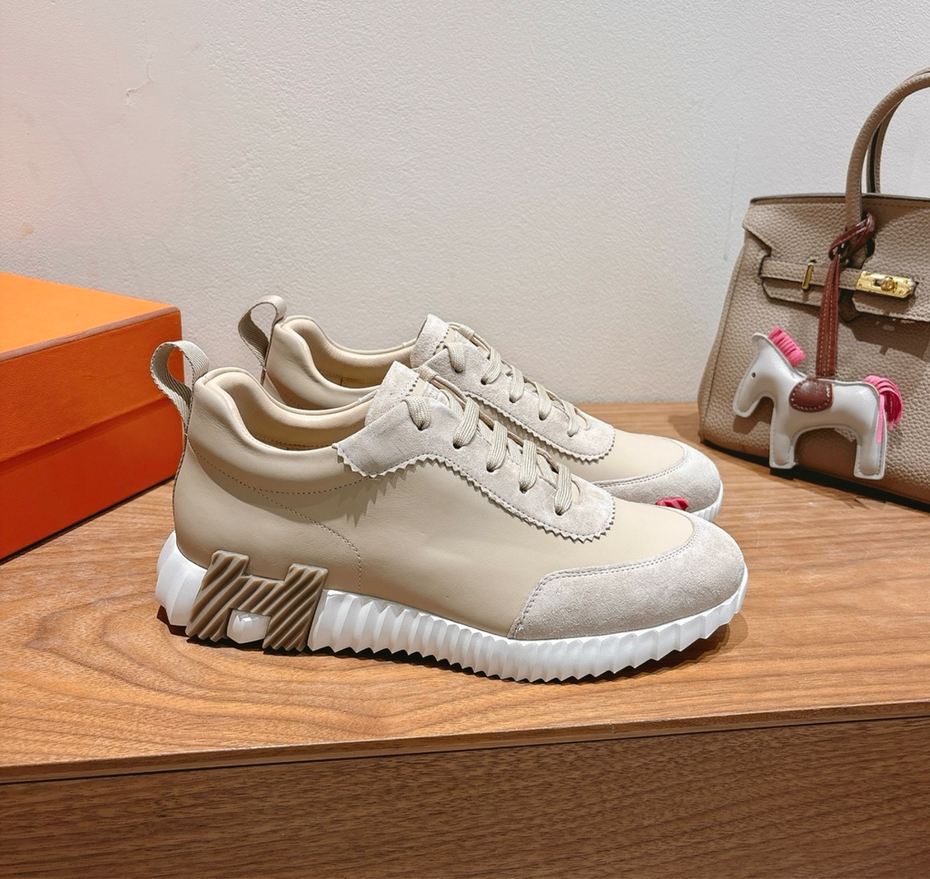 Hermès Bouncing Beige/Pink Sneaker