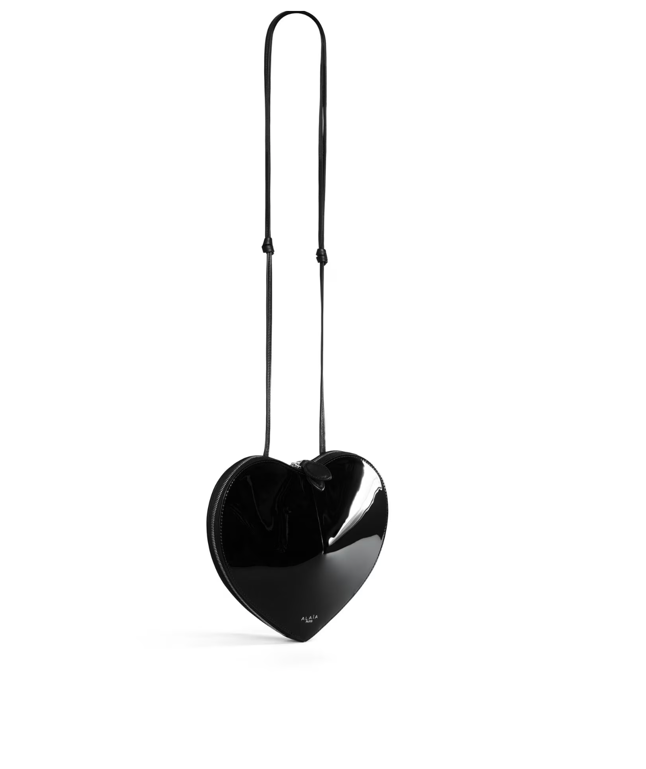 LE CŒUR PATENT HEART SHAPED BAG