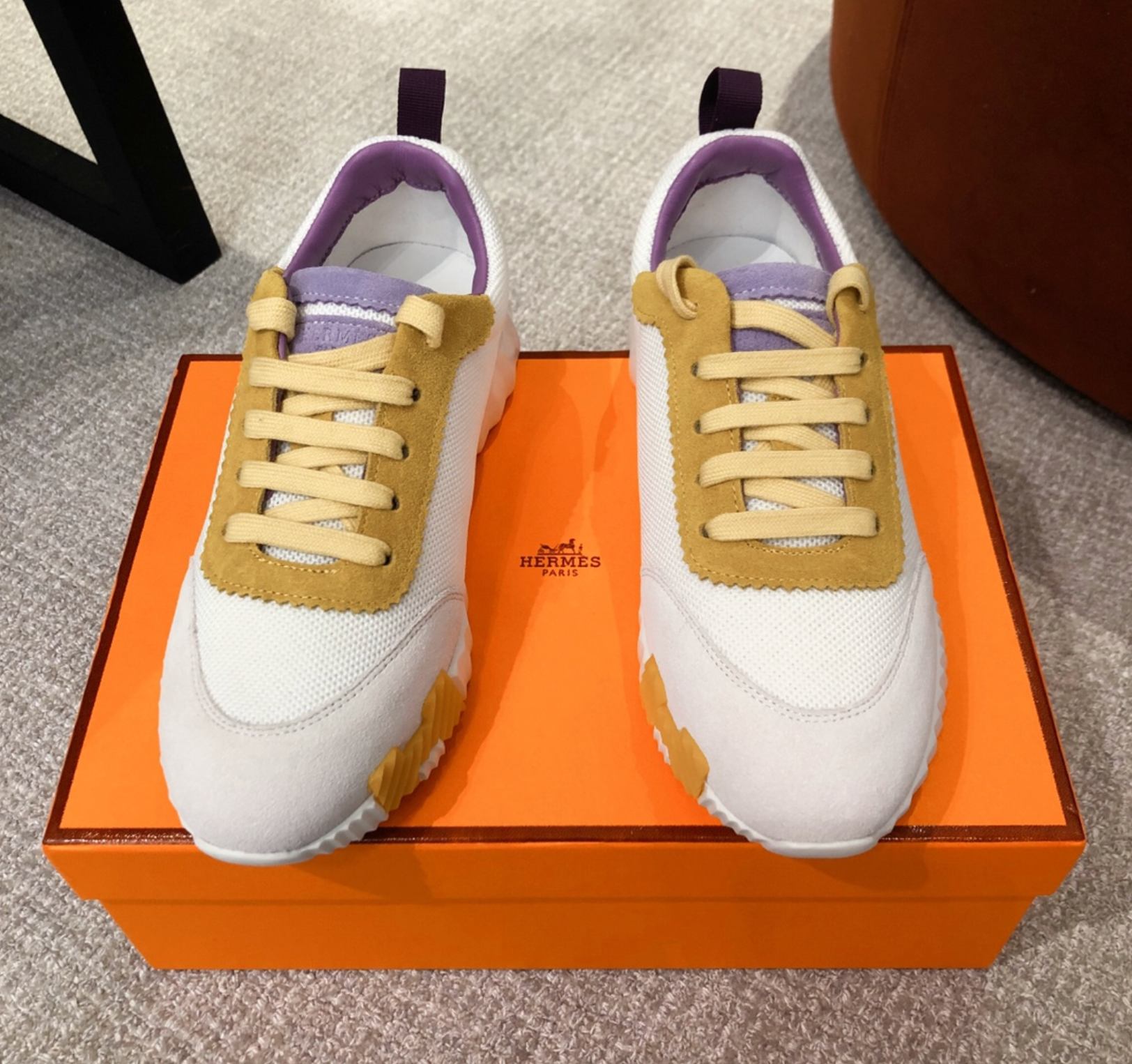 Hermès Bouncing Purple/Yellow Sneaker