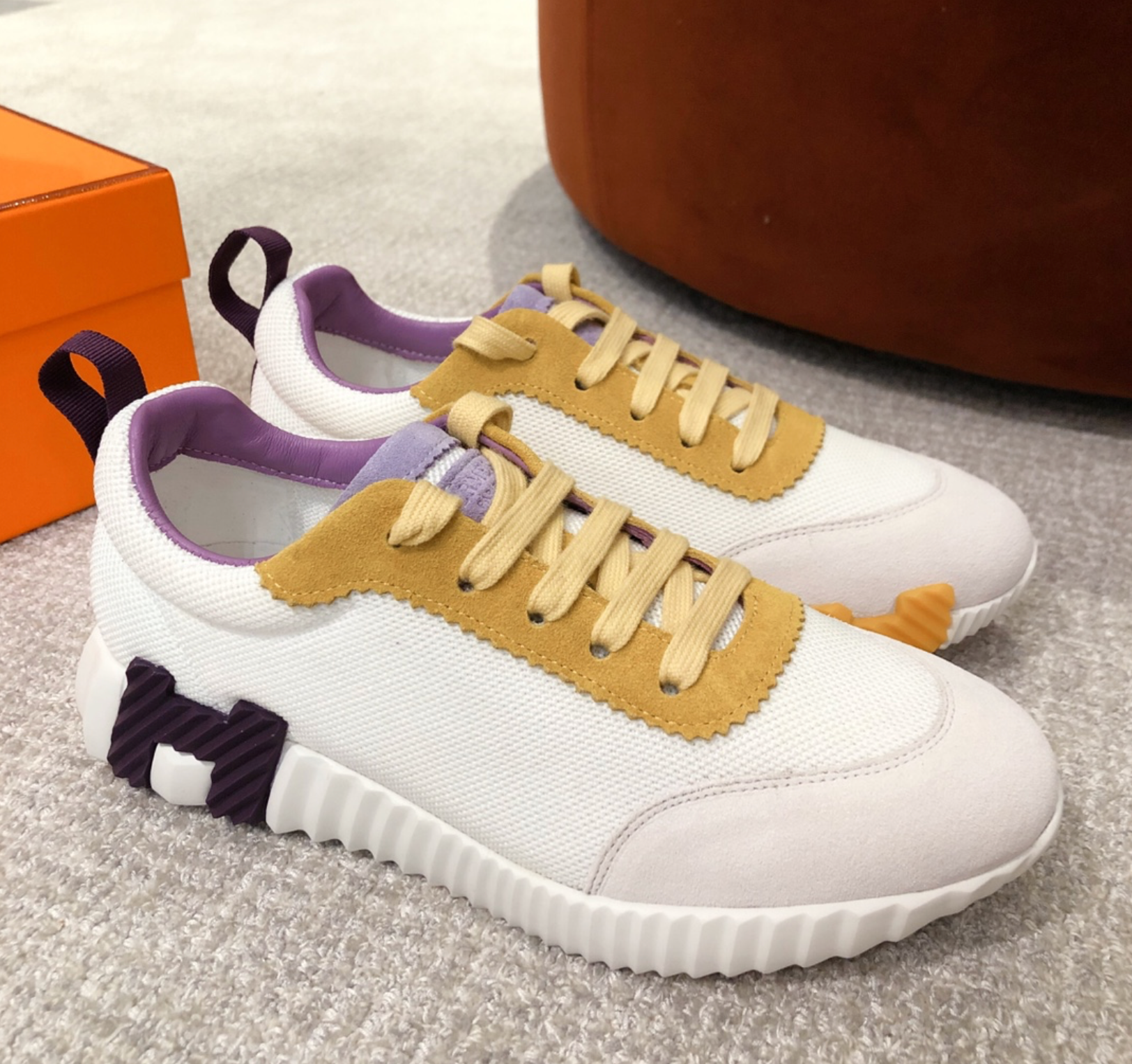 Hermès Bouncing Purple/Yellow Sneaker