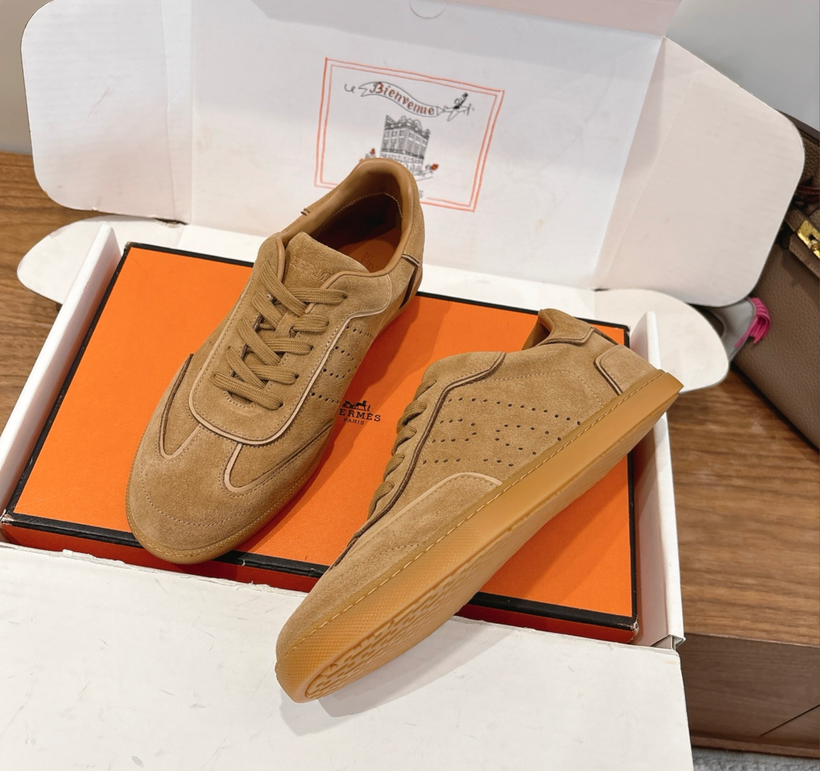 Hermès Brown Match Sneaker