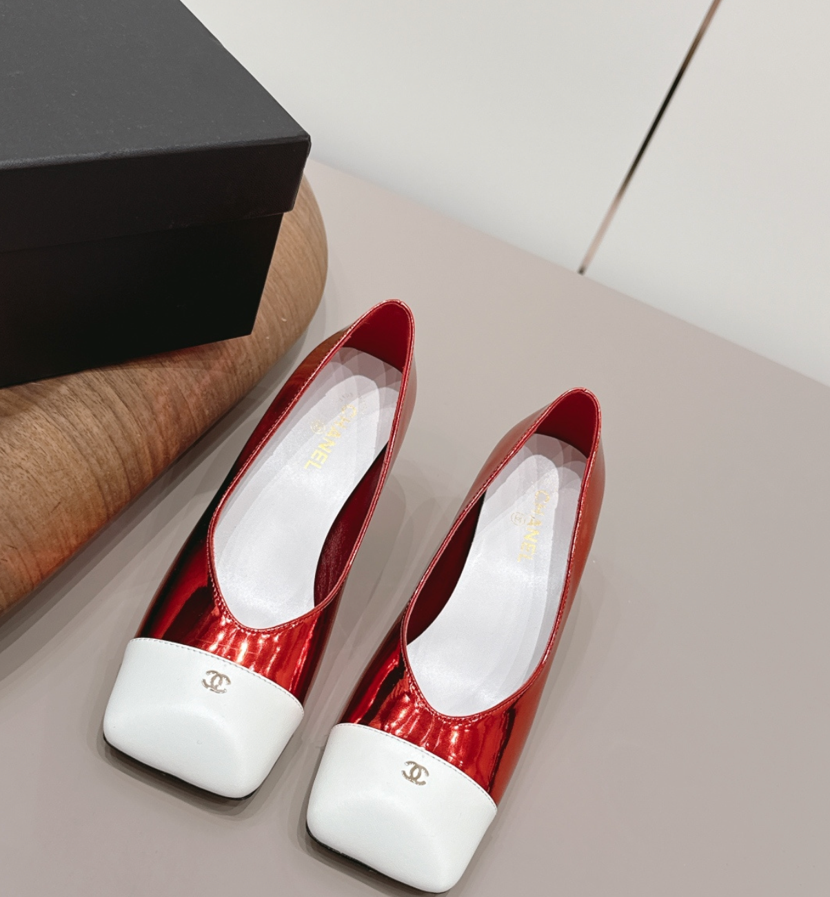 CHANEL Red & White pumps '26 Heels