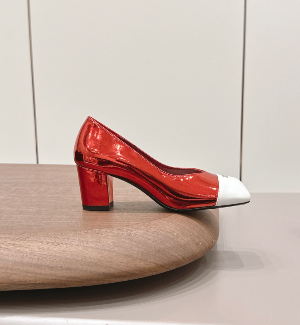 CHANEL Red & White pumps '26 Heels