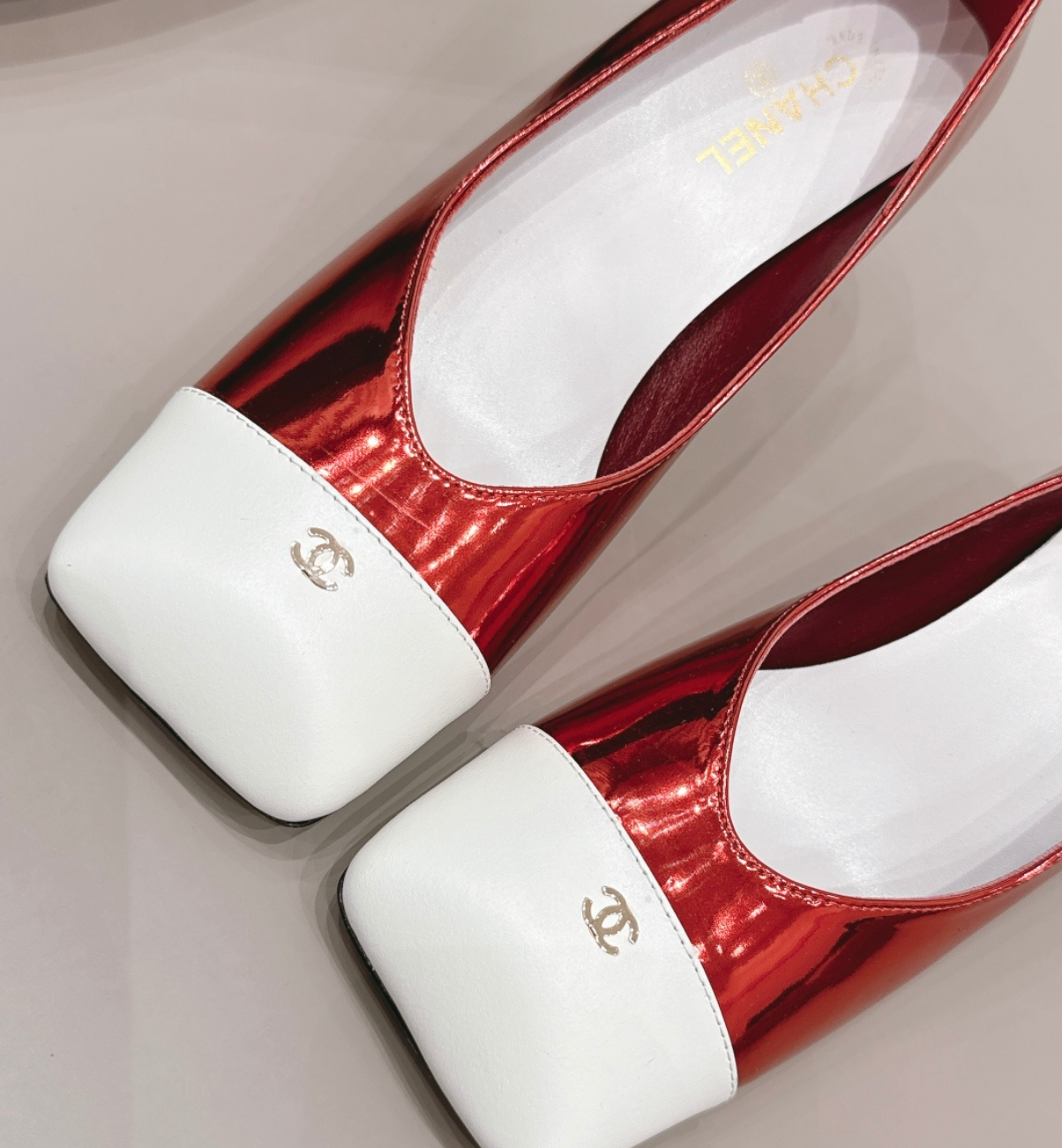 CHANEL Red & White pumps '26 Heels